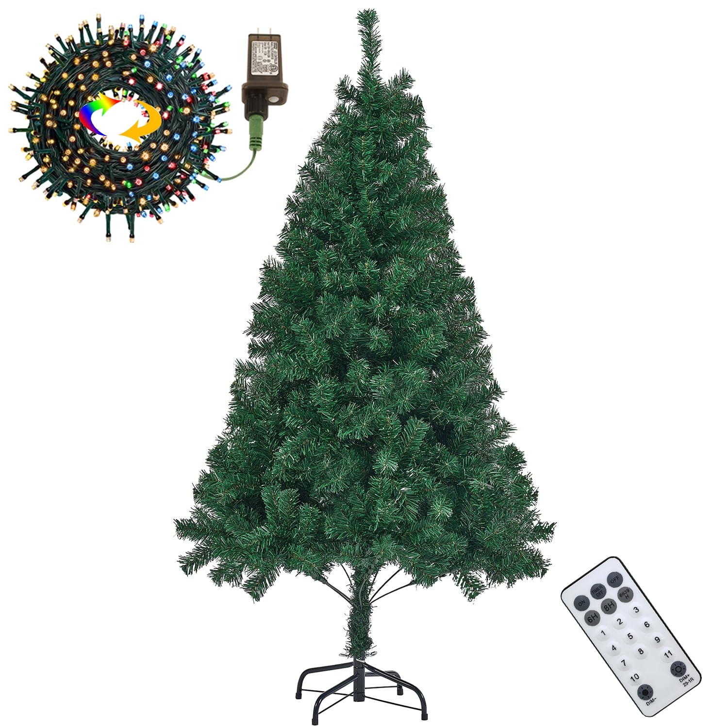 Foto 2 pulgar | Árbol de Navidad Artificial Juegoal de 5 Pies con Control Remoto - Venta Internacional
