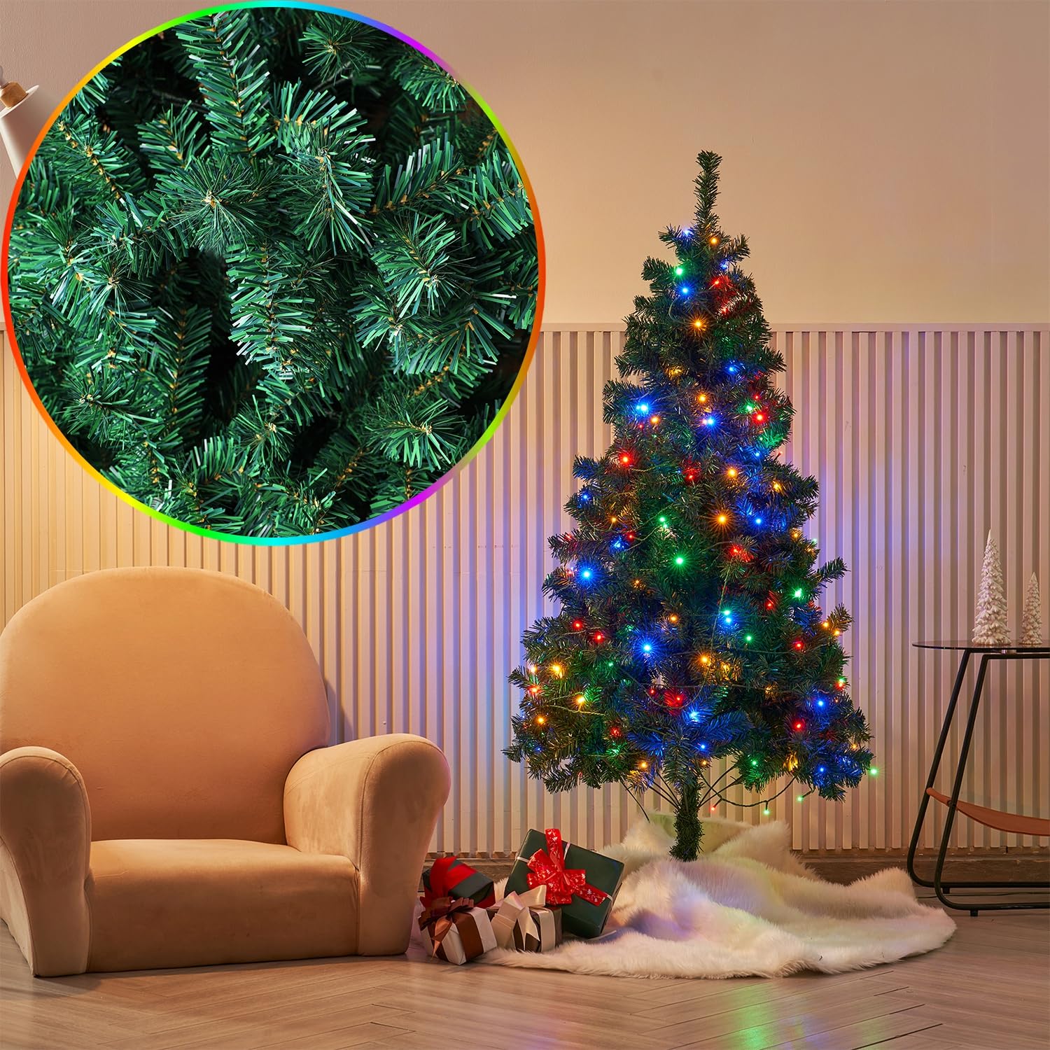 Foto 5 pulgar | Árbol de Navidad Artificial Juegoal de 5 Pies con Control Remoto - Venta Internacional
