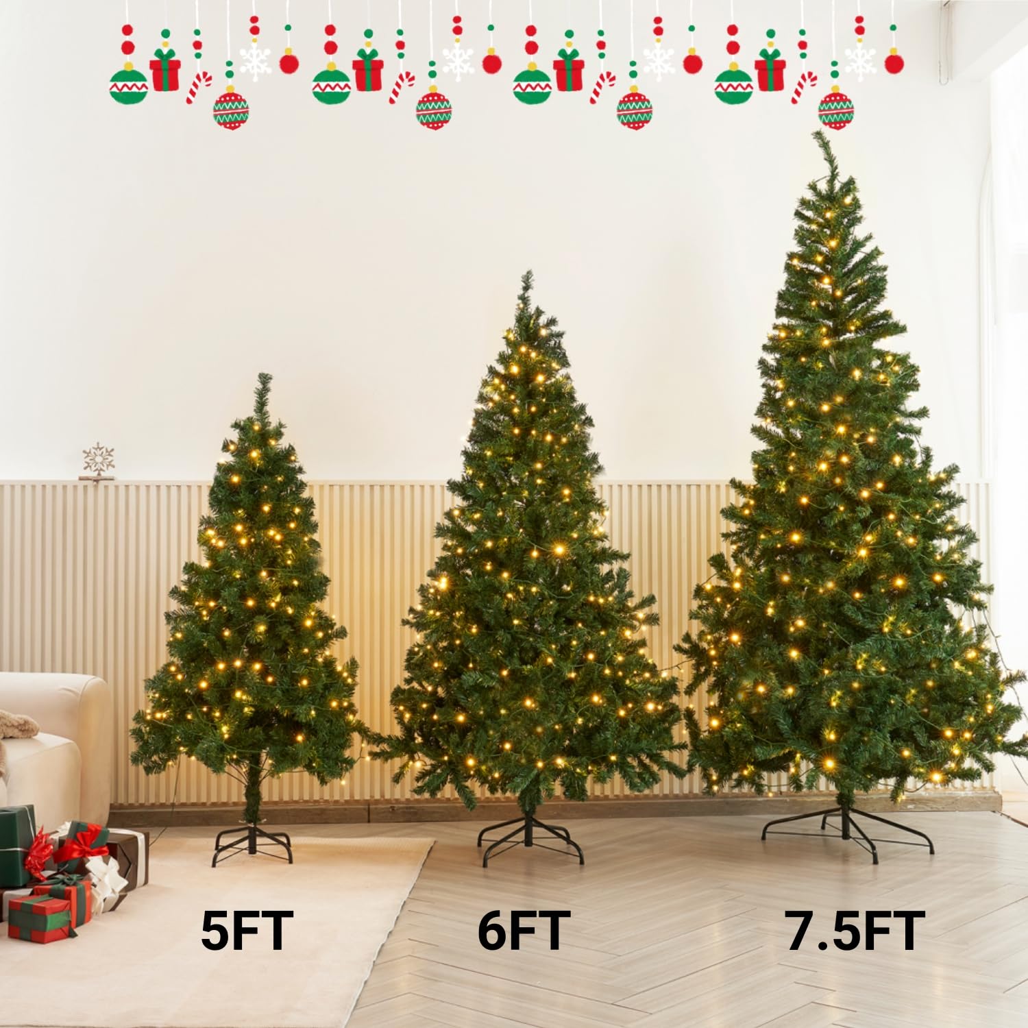 Foto 7 pulgar | Árbol de Navidad Artificial Juegoal de 5 Pies con Control Remoto - Venta Internacional
