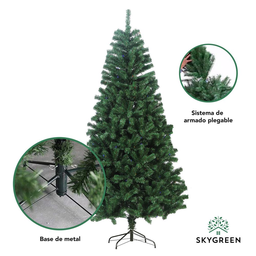Foto 8 pulgar | Árbol De Navidad Artificial 1.80 M + 62pzs Esferas Y Adornos