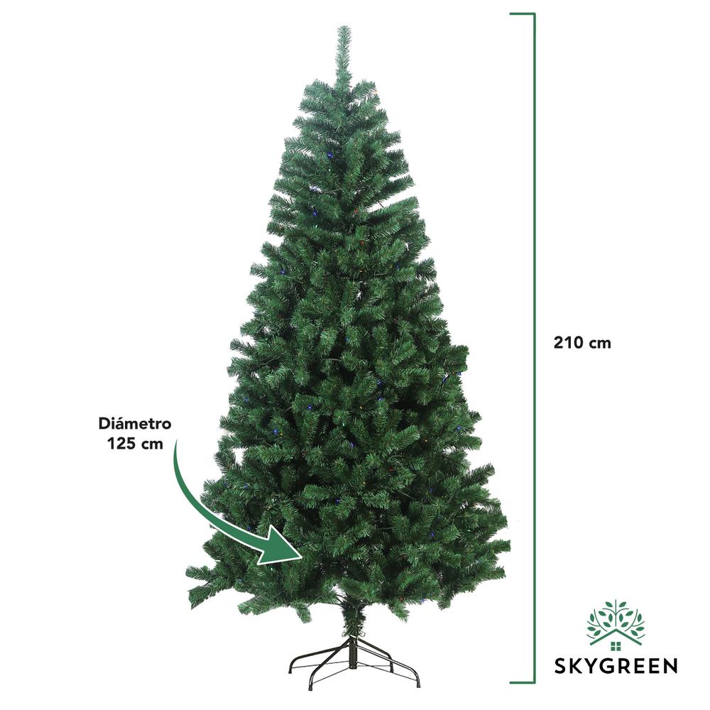 Foto 4 pulgar | Árbol De Navidad Artificial 2.10 M + 62pzs Esferas Y Adornos