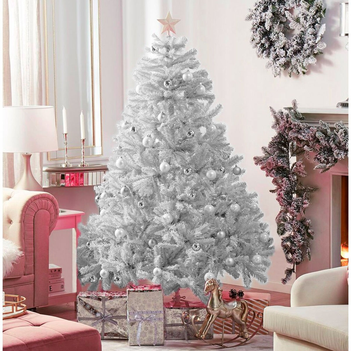 Foto 2 | Árbol de Navidad Dosyu Blanco de 160 cm