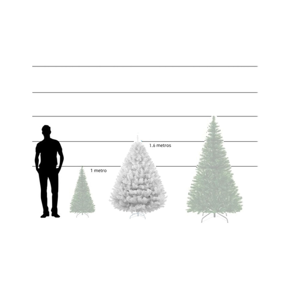 Foto 4 | Árbol de Navidad Dosyu Blanco de 160 cm