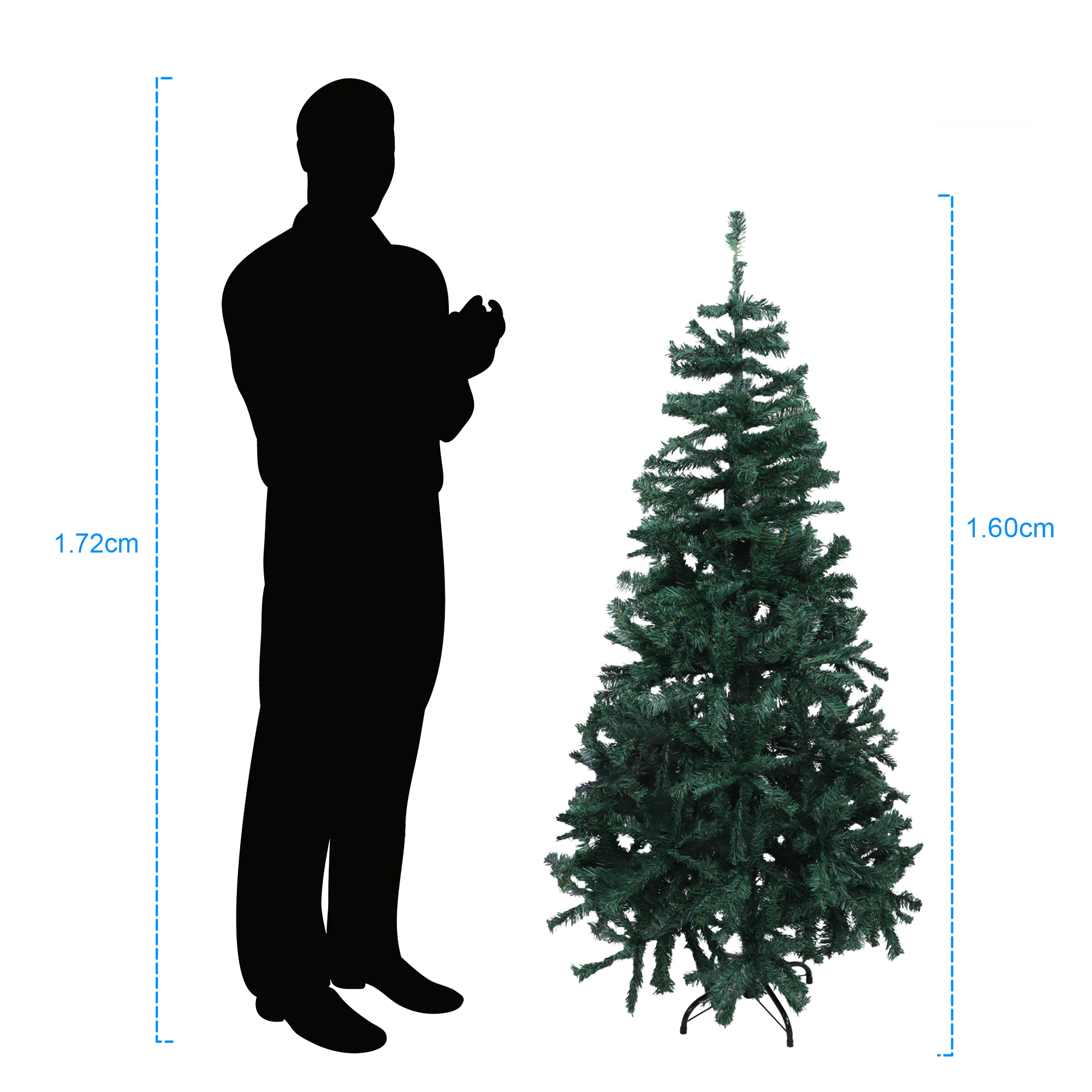 Foto 4 | Árbol de Navidad Artificial Frondoso 1.60 m