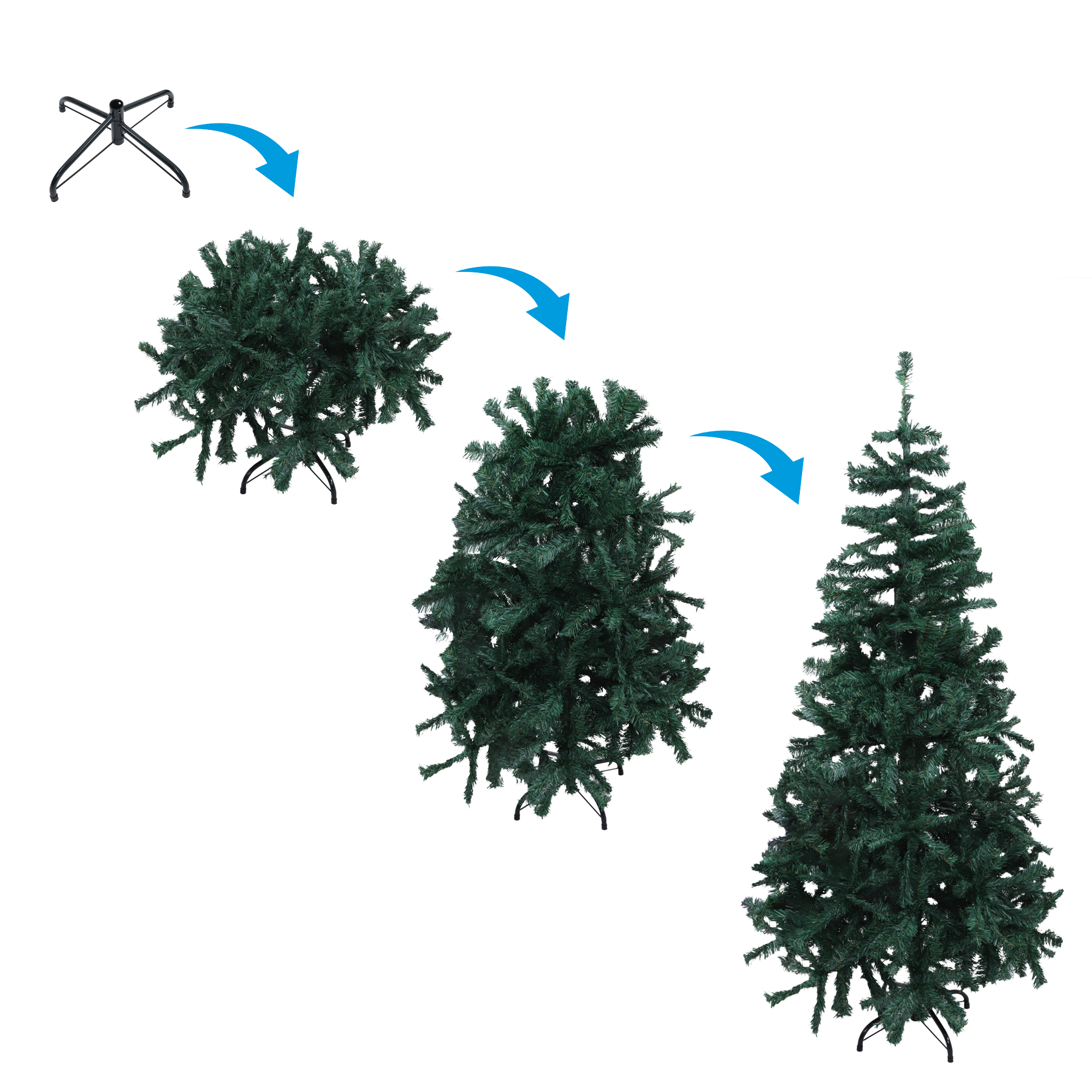 Foto 5 | Árbol de Navidad Artificial Frondoso 1.60 m