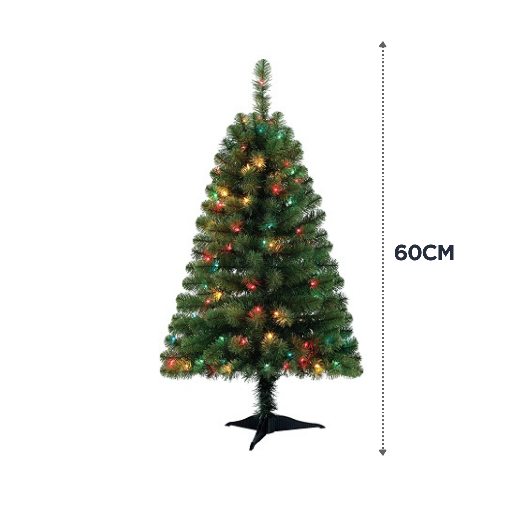 Foto 3 | Pino Navidad Arbol Navideño Mini Iluminado 60cm Mesa