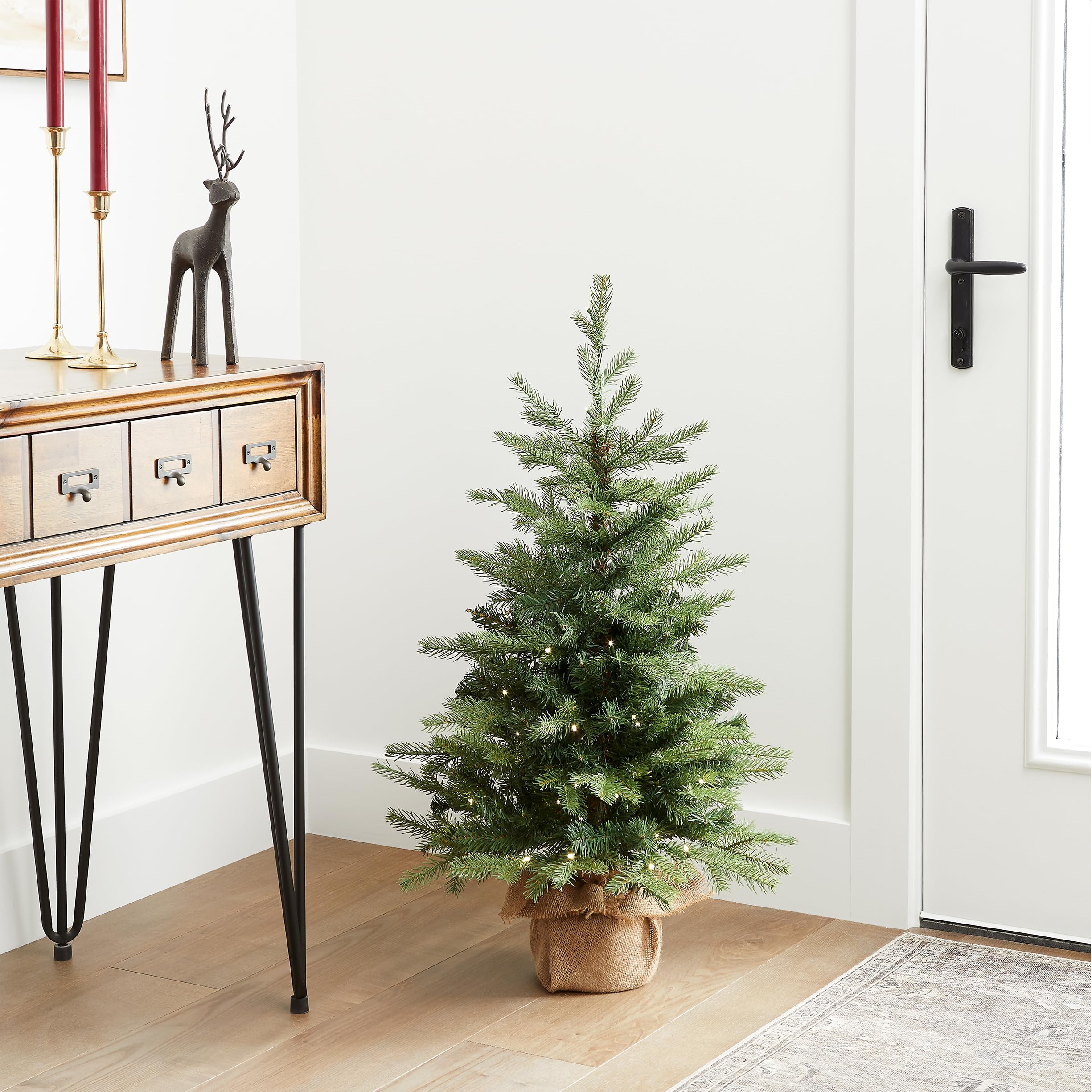 Foto 5 pulgar | Árbol De Navidad National Tree Company De 90 Cm Con Luces Y Base - Venta Internacional.