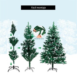 Foto 2 | Arbol De Navidad Pino 160cm Arizona Con Efecto Nevado 500 Ramas