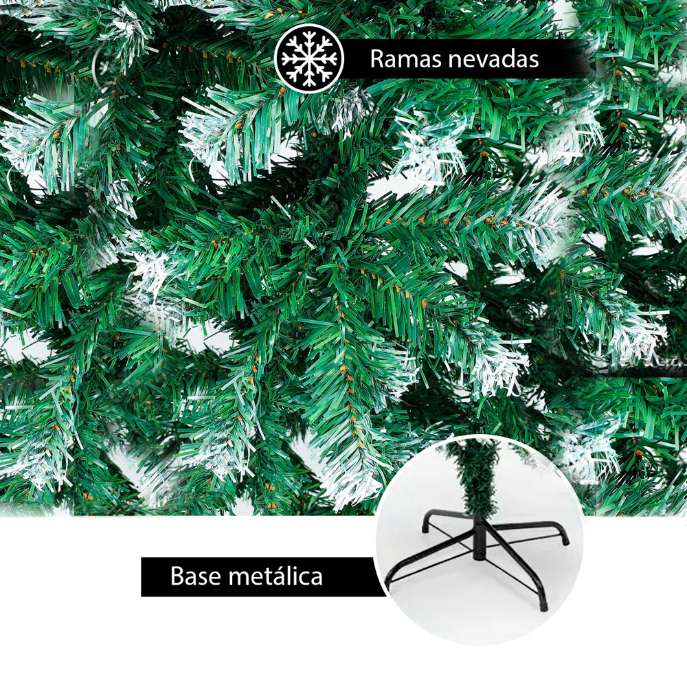 Foto 6 | Arbol De Navidad Pino 160cm Arizona Con Efecto Nevado 500 Ramas