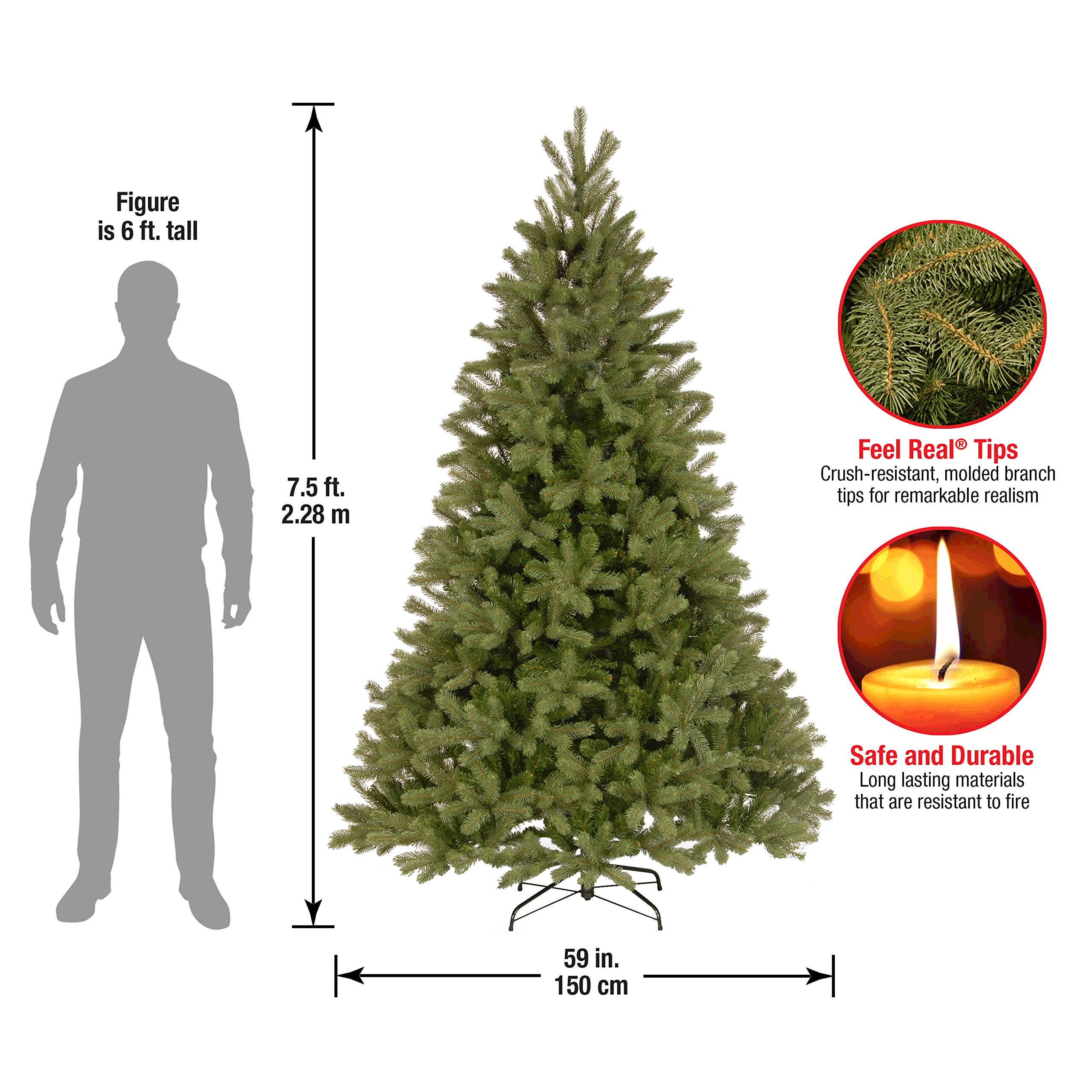 Foto 6 pulgar | Árbol De Navidad «feel Real» De National Tree Company, 7.5 Pies - Venta Internacional.