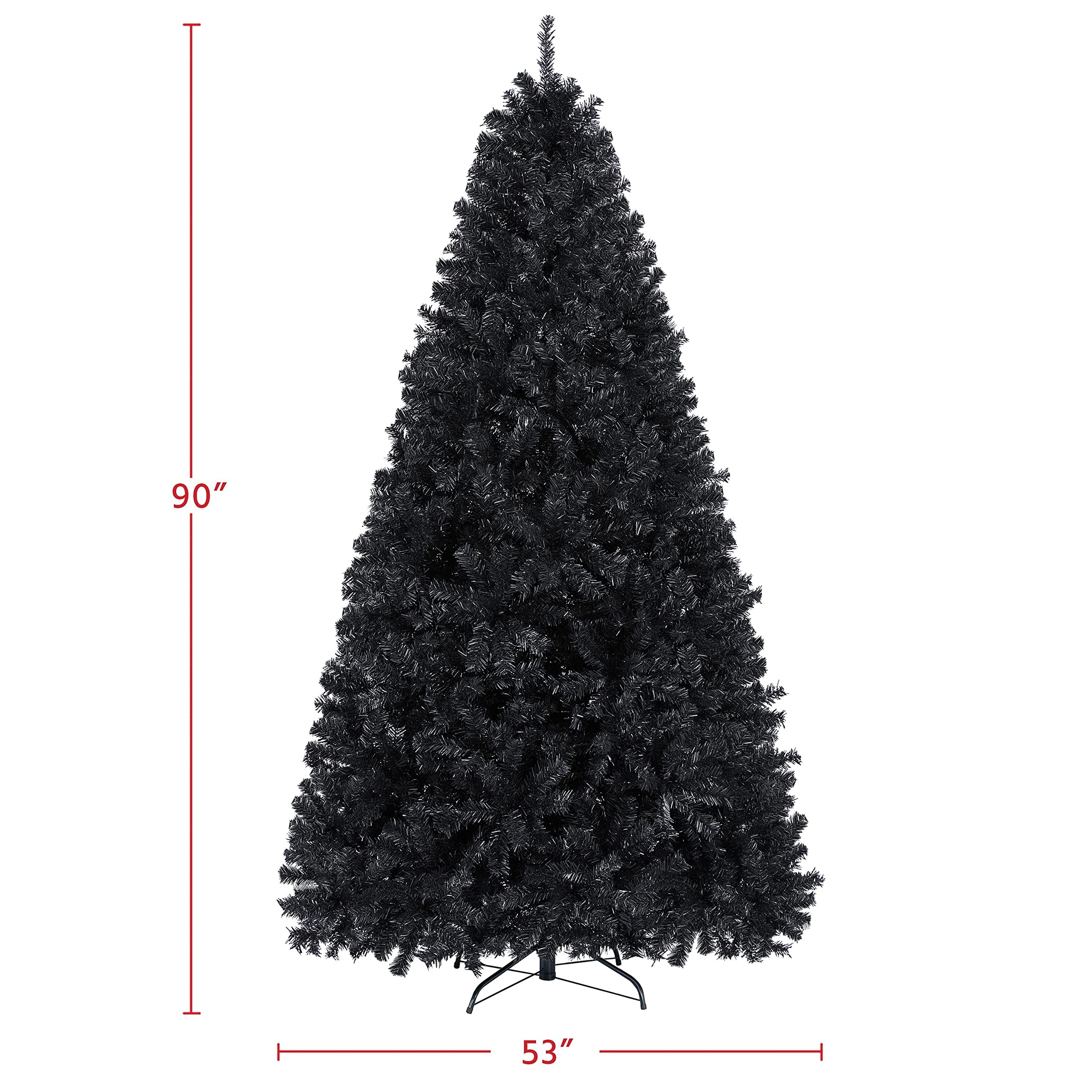 Foto 4 pulgar | Árbol De Navidad Yaheetech Artificial Negro De 2,3 M Con 1749 Puntas - Venta Internacional.