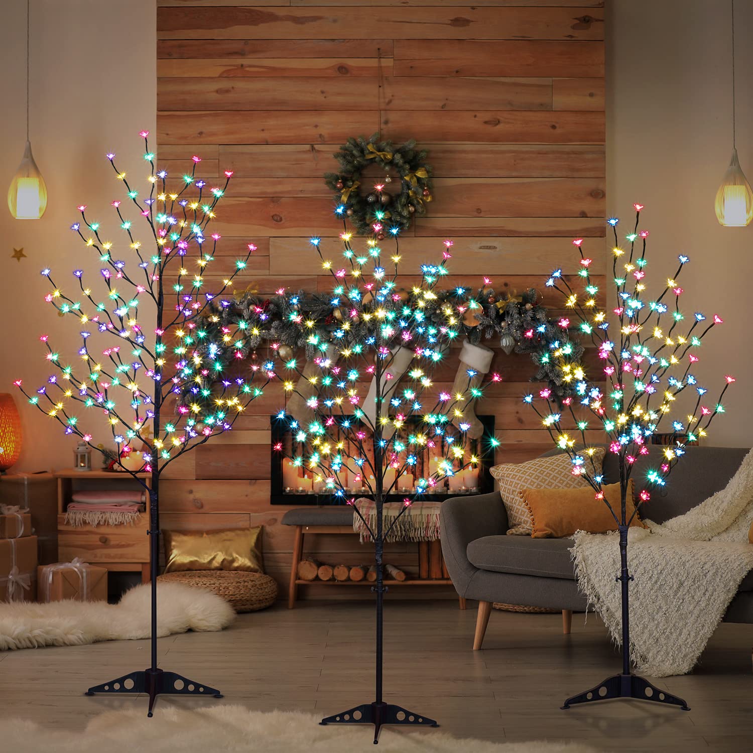 Set De 3 Cerezos Led En Flor Lightshare 120 Cm 150 Cm 180 Cm - Venta Internacional. $4,581
