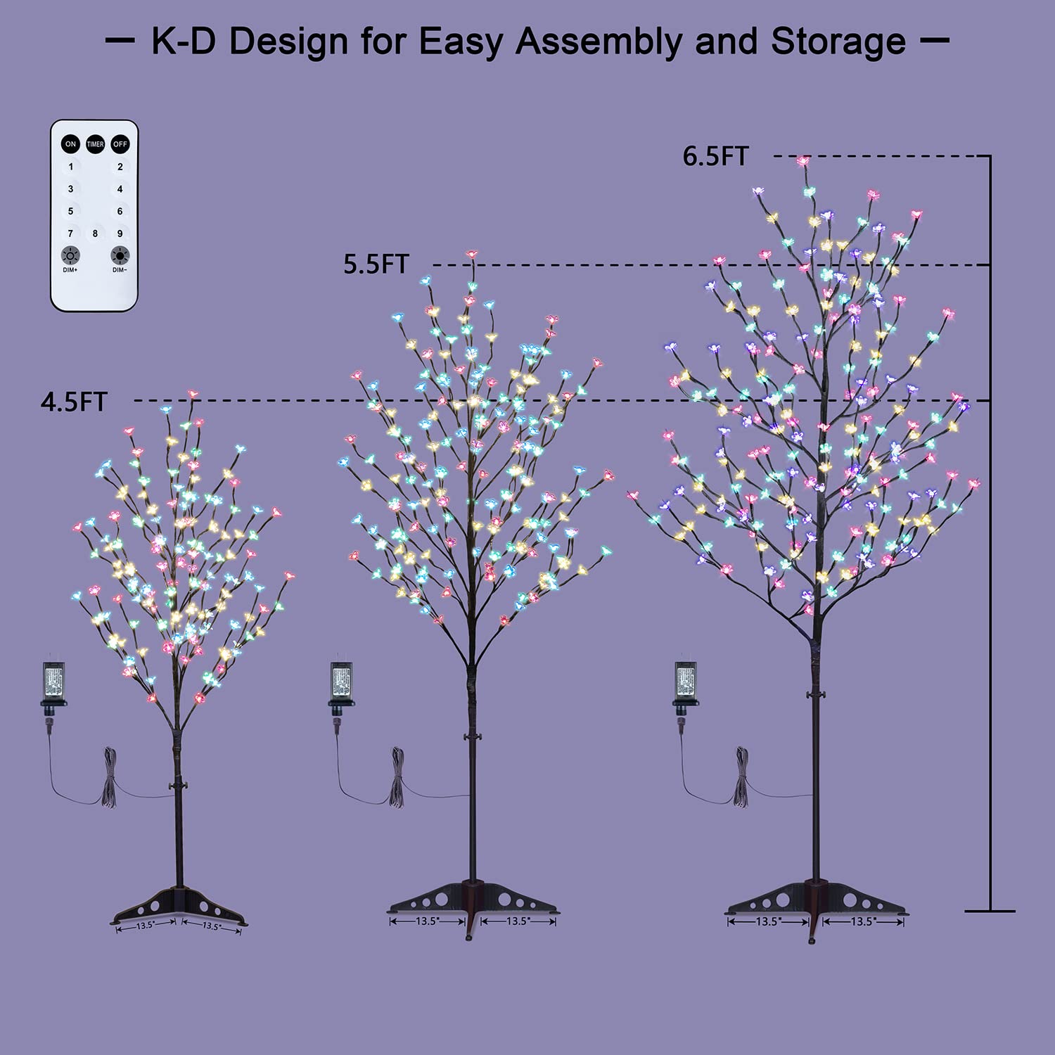 Foto 7 pulgar | Set De 3 Cerezos Led En Flor Lightshare 120 Cm 150 Cm 180 Cm - Venta Internacional.