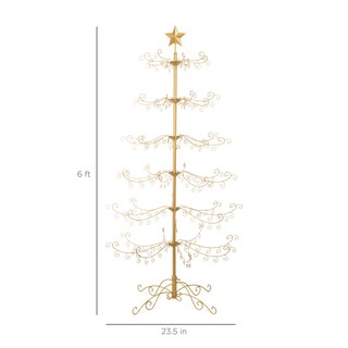 Foto 7 | Árbol De Navidad Best Choice Products, Hierro Forjado, Oro De 6 Pies - Venta Internacional.
