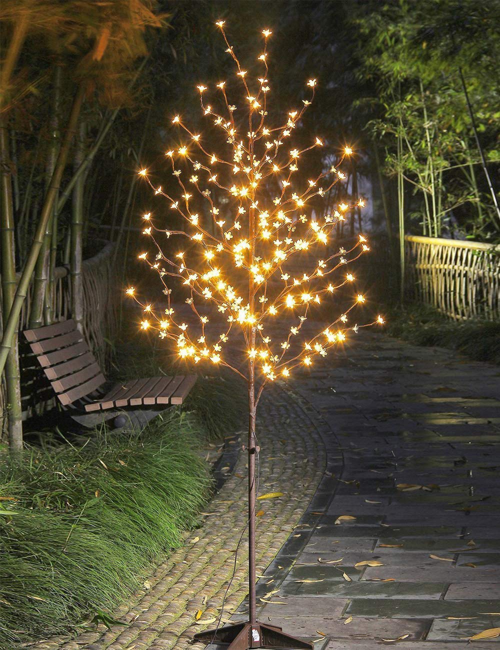 Foto 2 pulgar | Árbol Artificial Lightshare Cherry Blossom, 6.5 Pies, 208 Led - Venta Internacional.