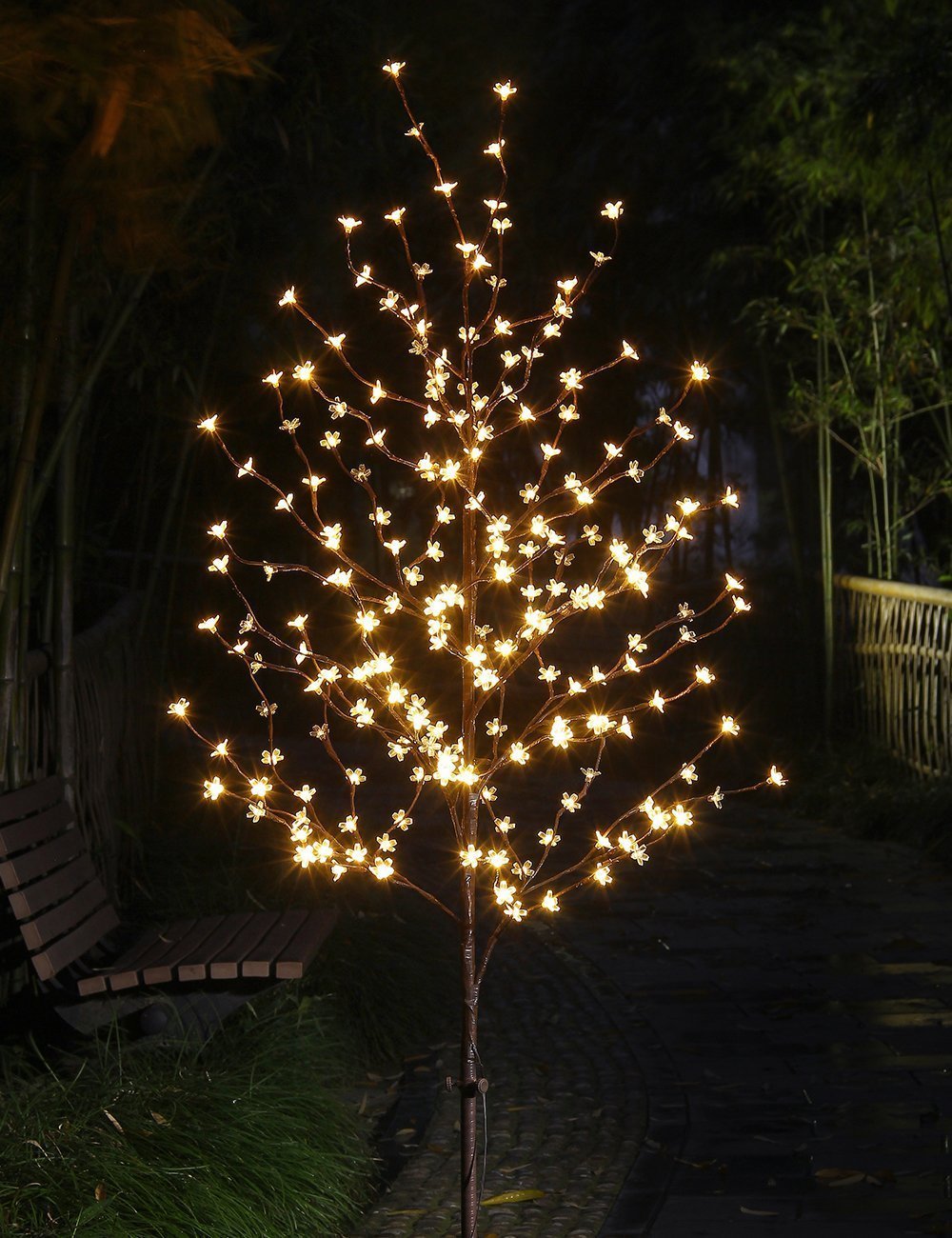 Foto 3 pulgar | Árbol Artificial Lightshare Cherry Blossom, 6.5 Pies, 208 Led - Venta Internacional.