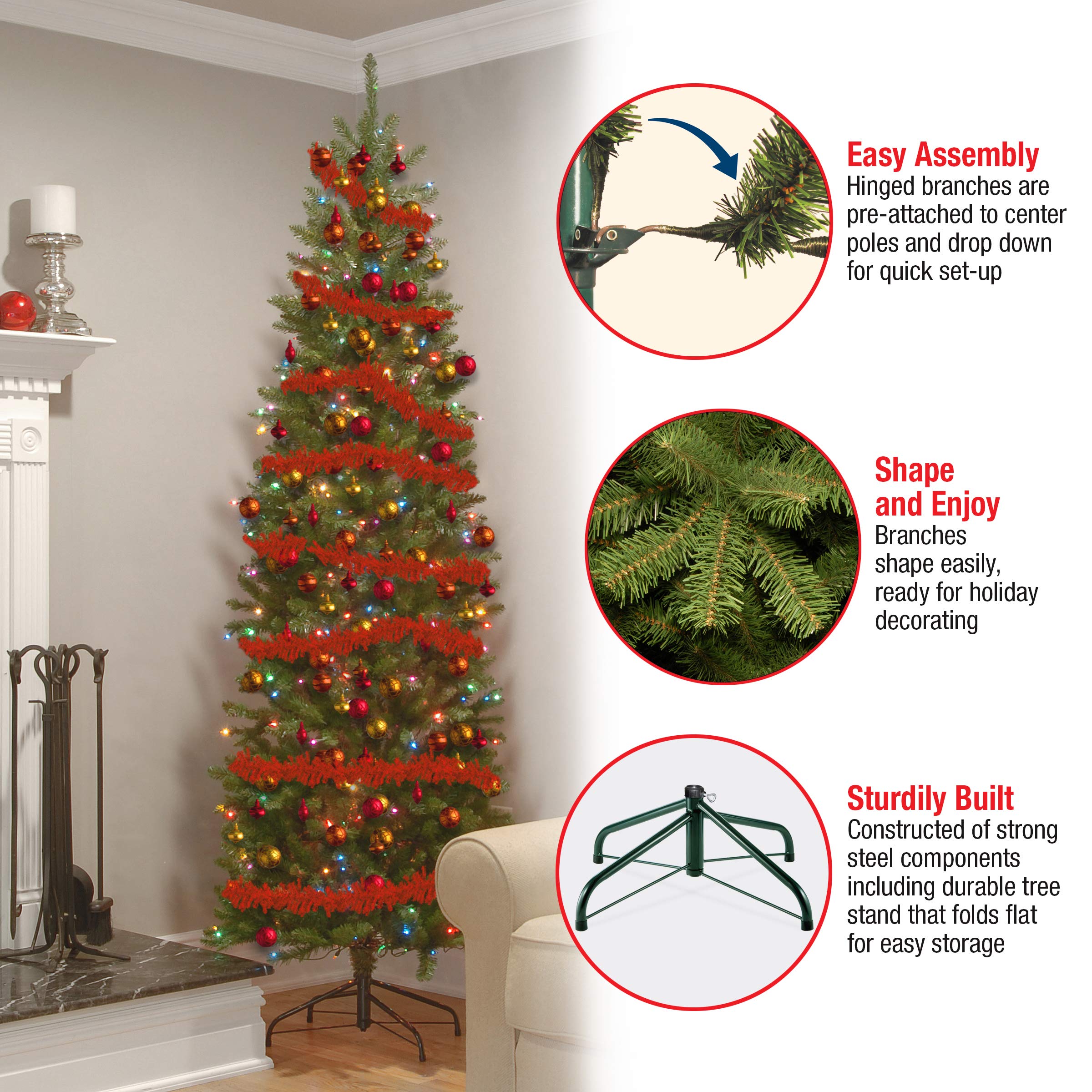 Foto 7 pulgar | Árbol De Navidad National Tree Company Kingswood Fir, 6.5 Pies - Venta Internacional.