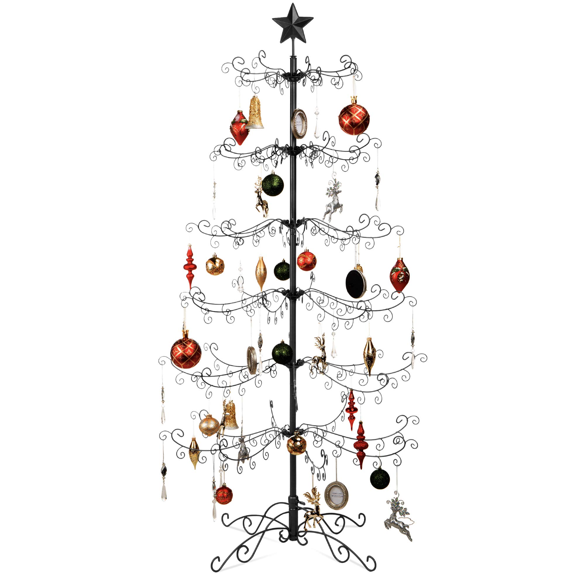 Foto 1 | Árbol De Navidad Best Choice Products, Hierro Forjado, 6 Pies, Negro - Venta Internacional.