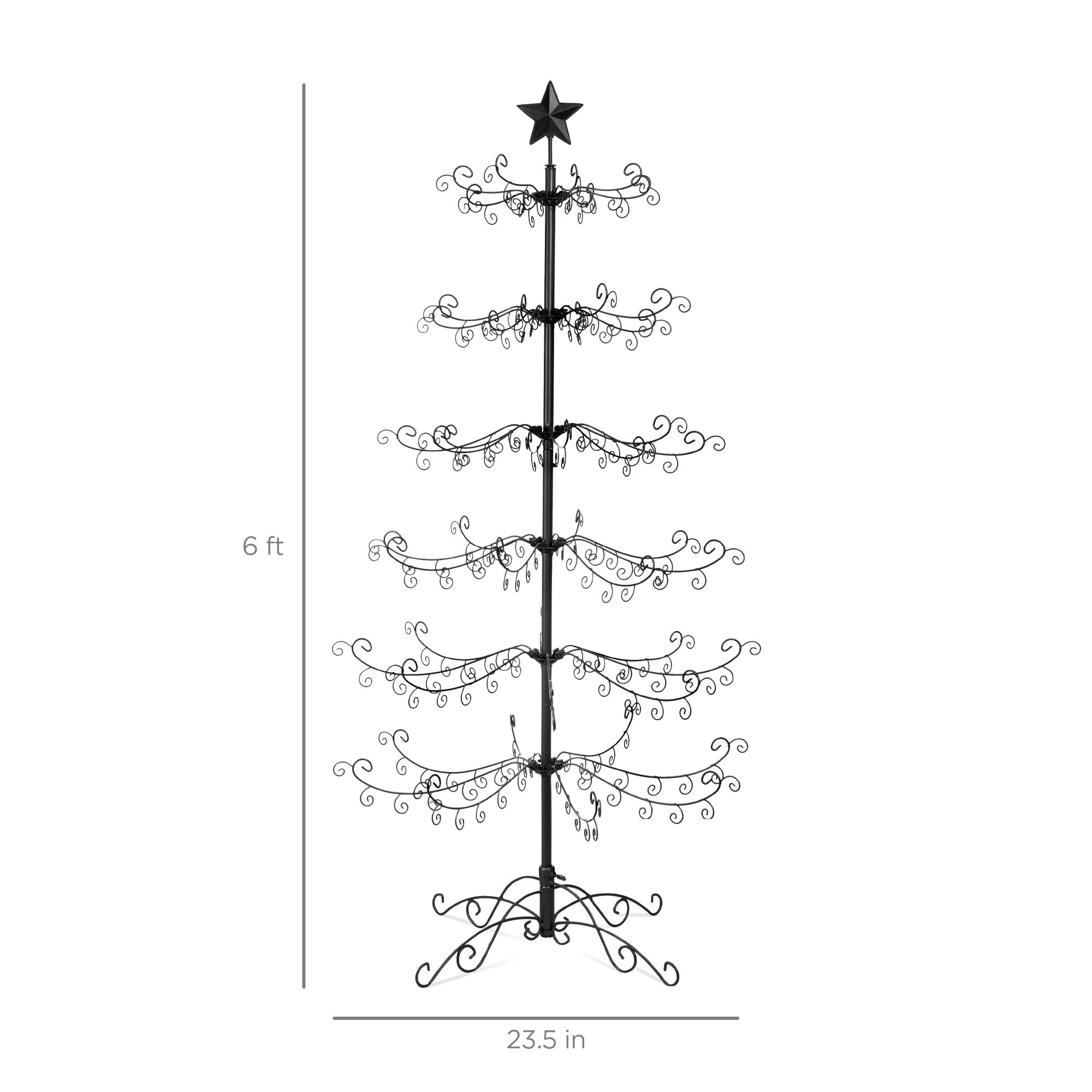 Foto 8 pulgar | Árbol De Navidad Best Choice Products, Hierro Forjado, 6 Pies, Negro - Venta Internacional.