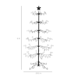 Foto 7 | Árbol De Navidad Best Choice Products, Hierro Forjado, 6 Pies, Negro - Venta Internacional.