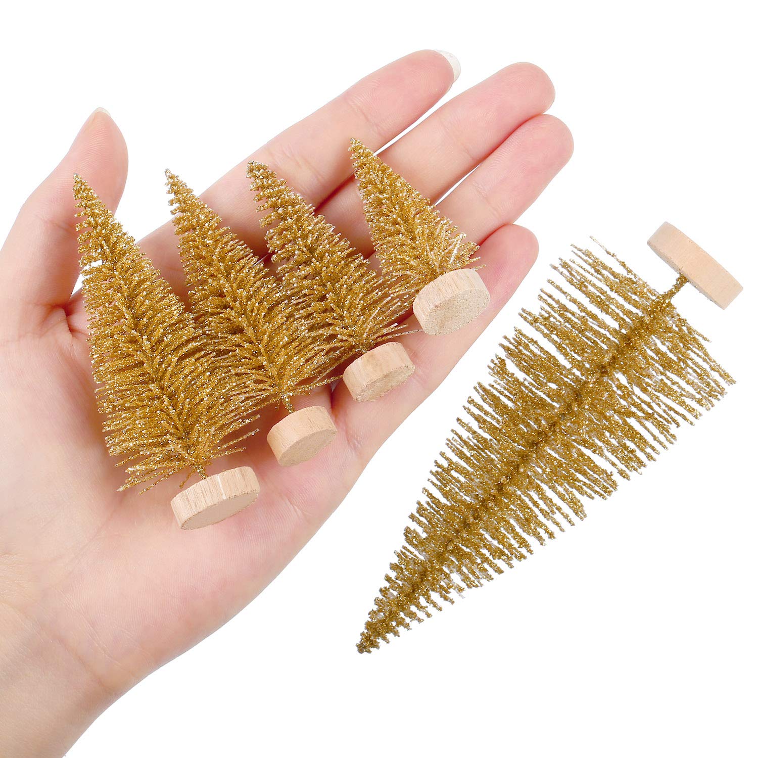 Foto 3 pulgar | Mini Árbol de Navidad Artificial Satinior Sisal Snow 60 Unidades - Venta Internacional