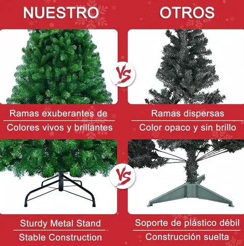 Foto 3 pulgar | Árbol de Navidad Verde de 2.40 m