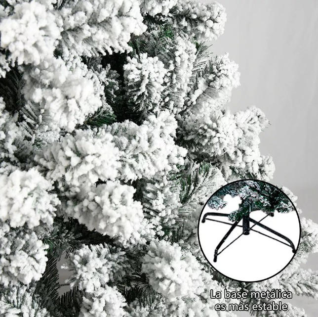 Foto 2 | Árbol de Navidad Artificial Frondoso de 1.50 m con 349 Ramas Verde Nevado