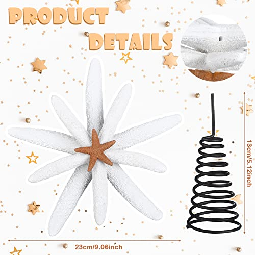 Foto 3 pulgar | Decoración Para Árbol De Navidad Aoriher, Resina Con Forma De Estrella De Mar, Color Blanco/naranja - Venta Internac