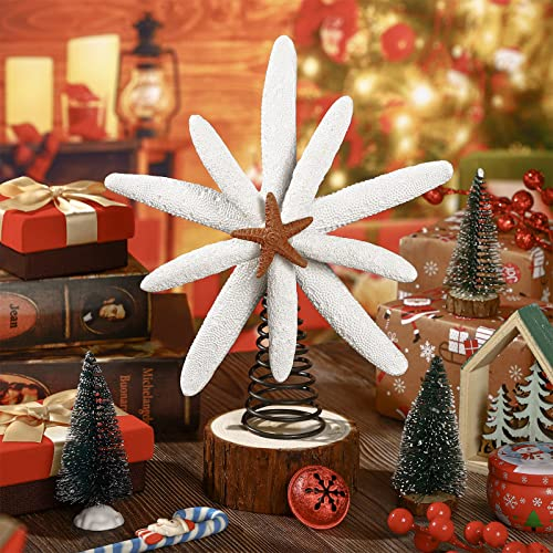 Foto 4 pulgar | Decoración Para Árbol De Navidad Aoriher, Resina Con Forma De Estrella De Mar, Color Blanco/naranja - Venta Internac
