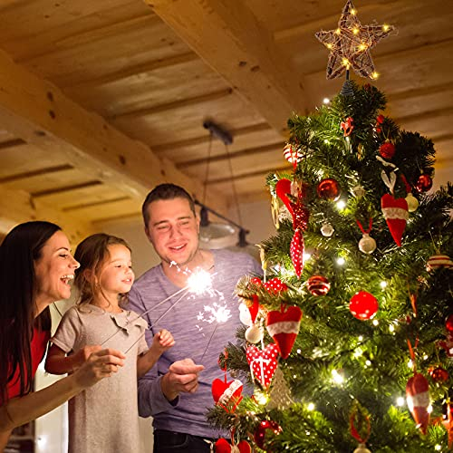 Foto 6 | Decoración Para Árbol De Navidad Con Forma De Estrella De Ratán, Color Marrón Natural - Venta Internacional.