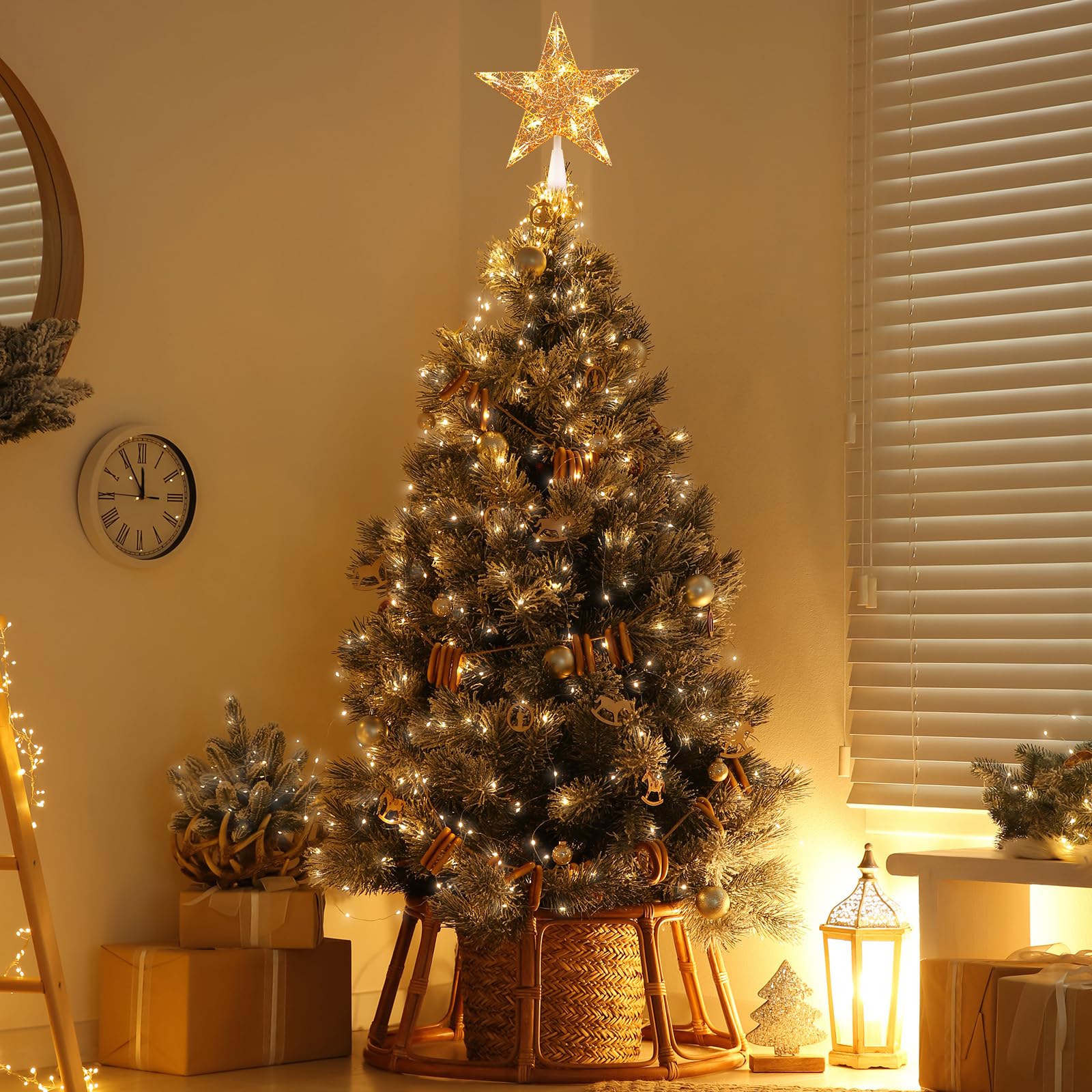 Foto 4 | Decoración Para Árbol De Navidad Iluminada Con Forma De Estrella Brightown Con 10 Bombillas - Venta Internacional.