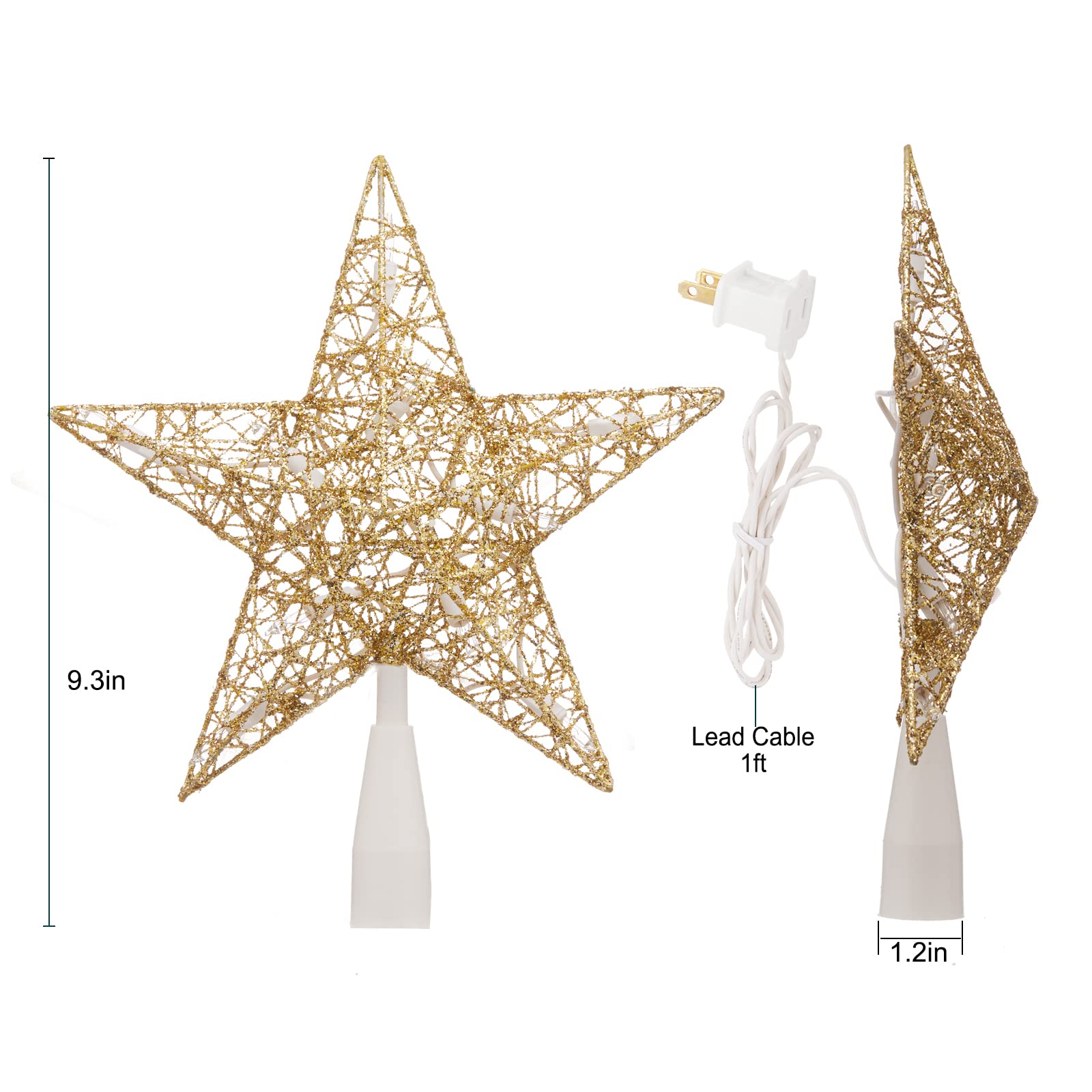 Foto 7 pulgar | Decoración Para Árbol De Navidad Iluminada Con Forma De Estrella Brightown Con 10 Bombillas - Venta Internacional.