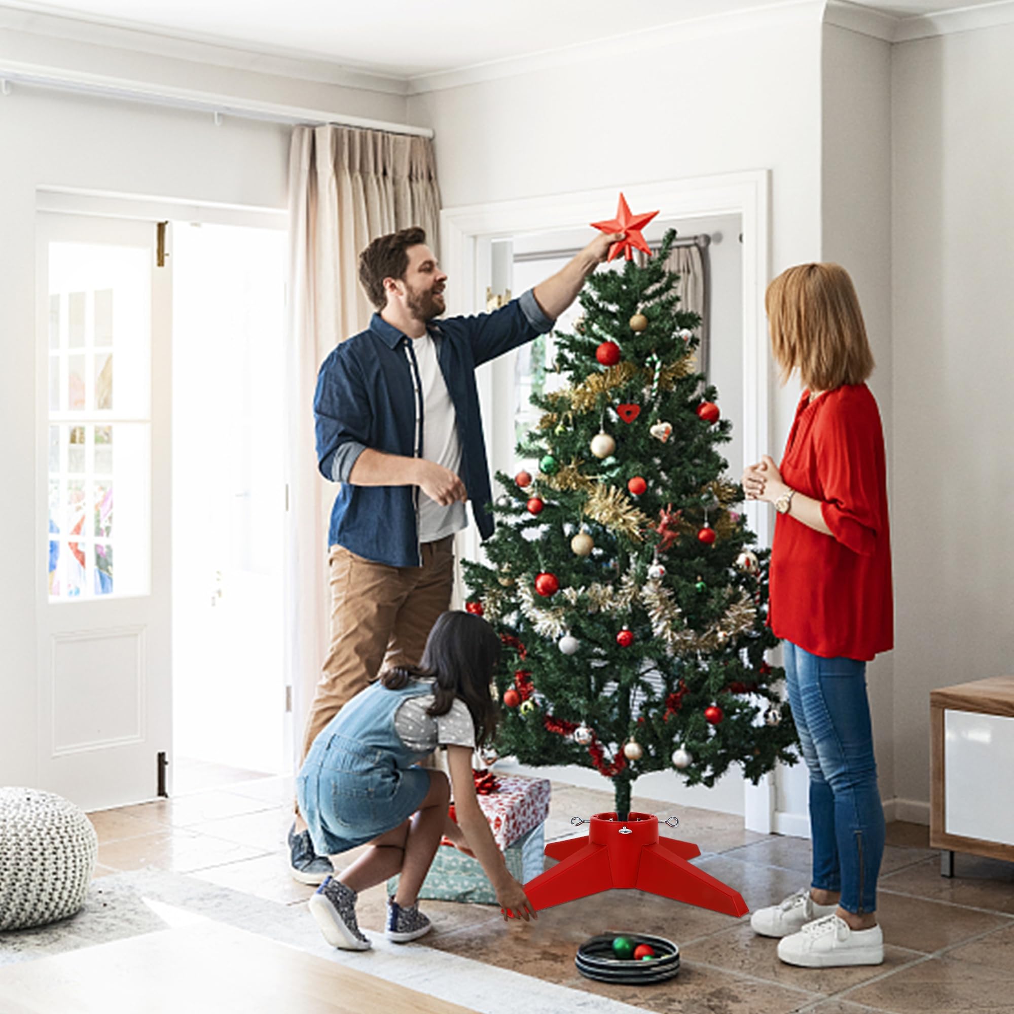 Foto 4 | Soporte Para Árbol De Navidad Forup Soporte Base Para Árbol De Navidad De 8 Pies - Venta Internacional.