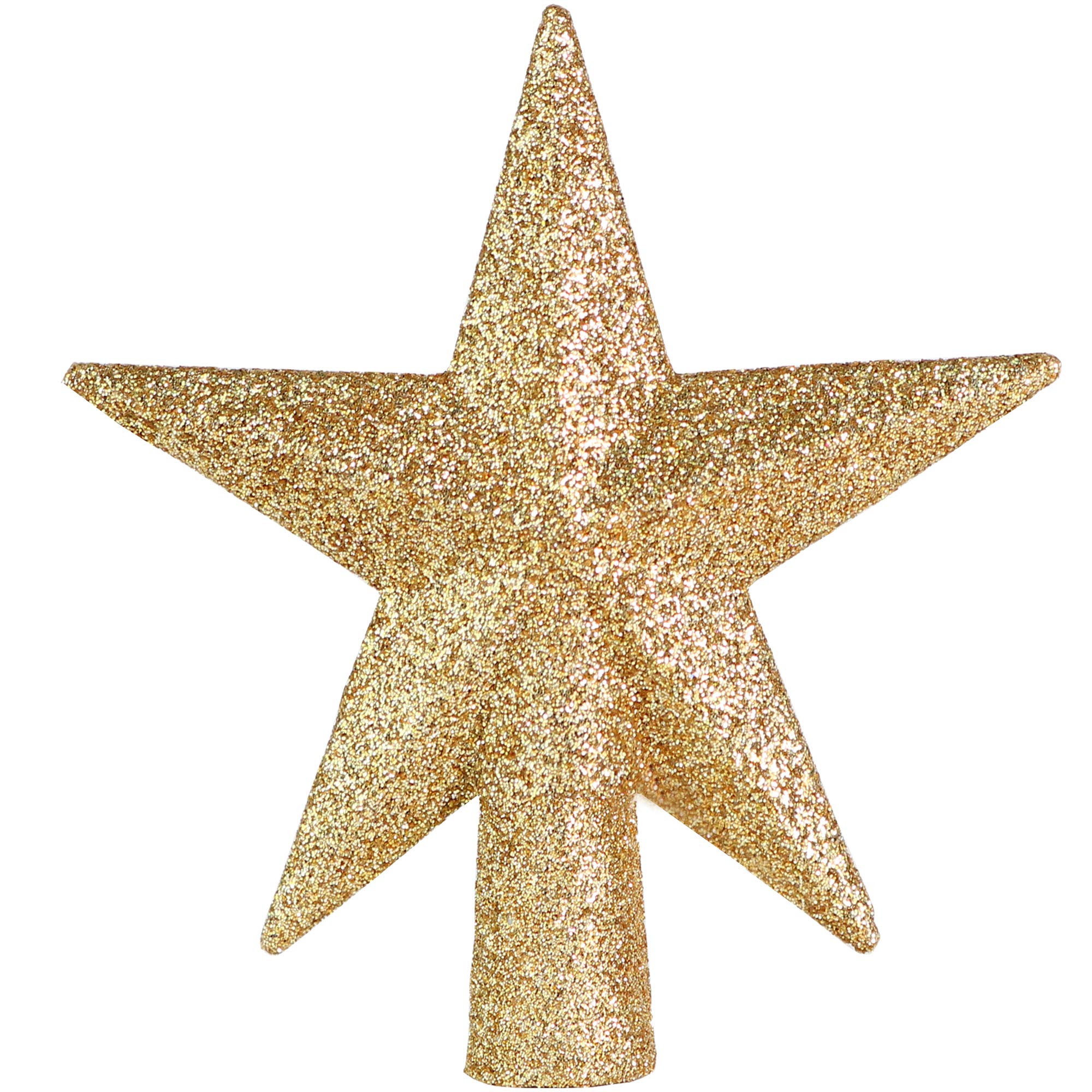 Foto 2 pulgar | Decoración Para Árbol De Navidad Con Forma De Estrella Dorada Con Purpurina, 5 Cm - Venta Internacional.