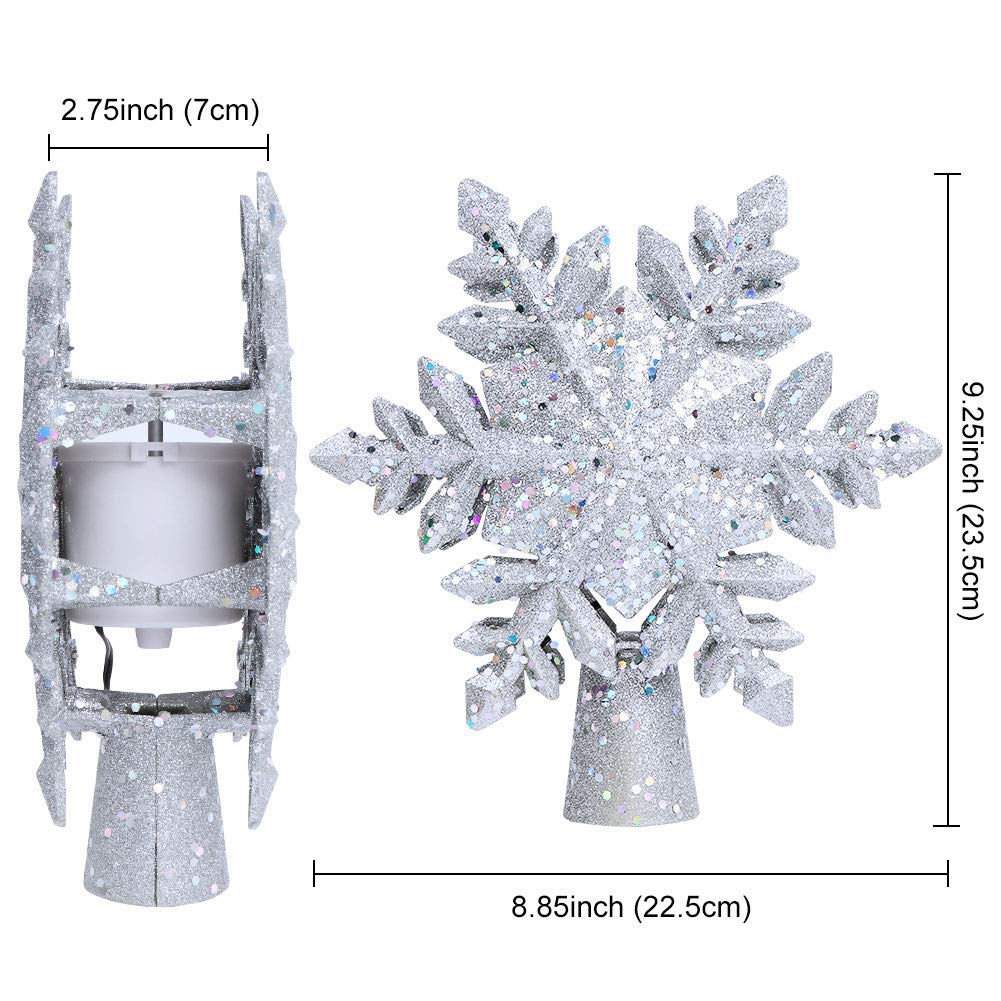 Foto 3 pulgar | Copo De Nieve Iluminado Aerwo Para Decorar El Árbol De Navidad Con Proyector - Venta Internacional.