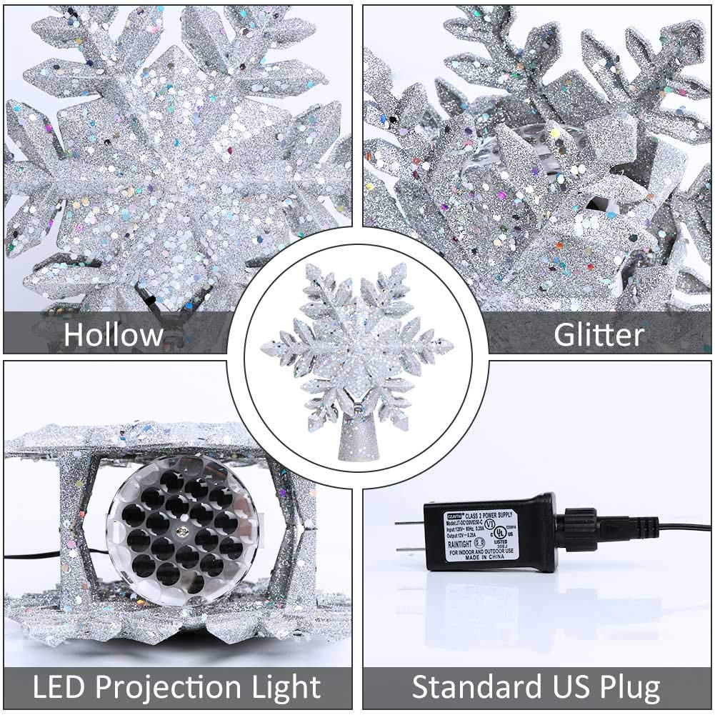 Foto 4 pulgar | Copo De Nieve Iluminado Aerwo Para Decorar El Árbol De Navidad Con Proyector - Venta Internacional.