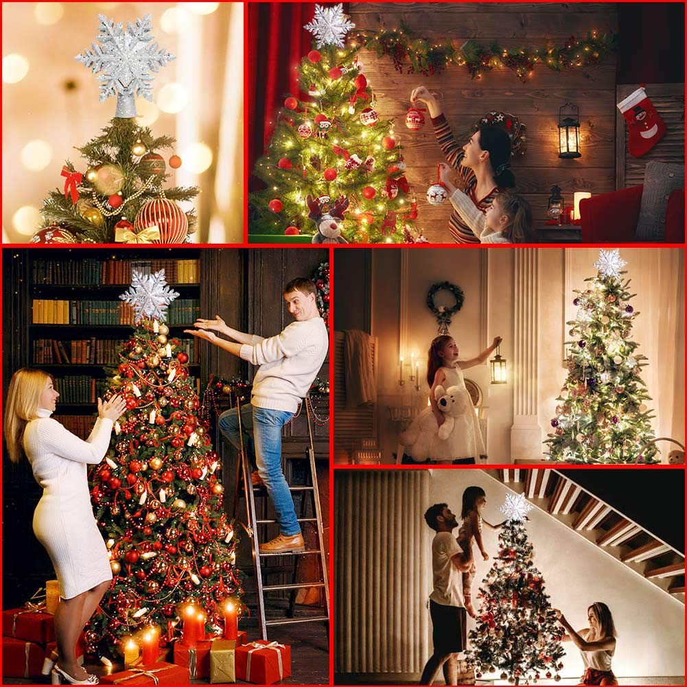 Foto 5 | Copo De Nieve Iluminado Aerwo Para Decorar El Árbol De Navidad Con Proyector - Venta Internacional.