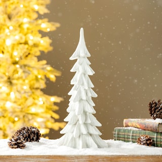 Foto 1 | Árbol De Navidad Glitzhome De Resina, 37,5 Cm De Alto, Pintado A Mano - Venta Internacional.