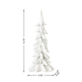 Foto 2 | Árbol De Navidad Glitzhome De Resina, 37,5 Cm De Alto, Pintado A Mano - Venta Internacional.