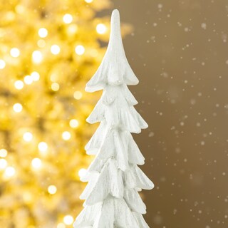 Foto 4 | Árbol De Navidad Glitzhome De Resina, 37,5 Cm De Alto, Pintado A Mano - Venta Internacional.