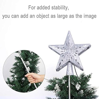 Foto 4 | Decoración Para Árbol De Navidad Aerotwo Con Forma De Estrella Iluminada Con Diseño De Copos De Niev - Venta Inter