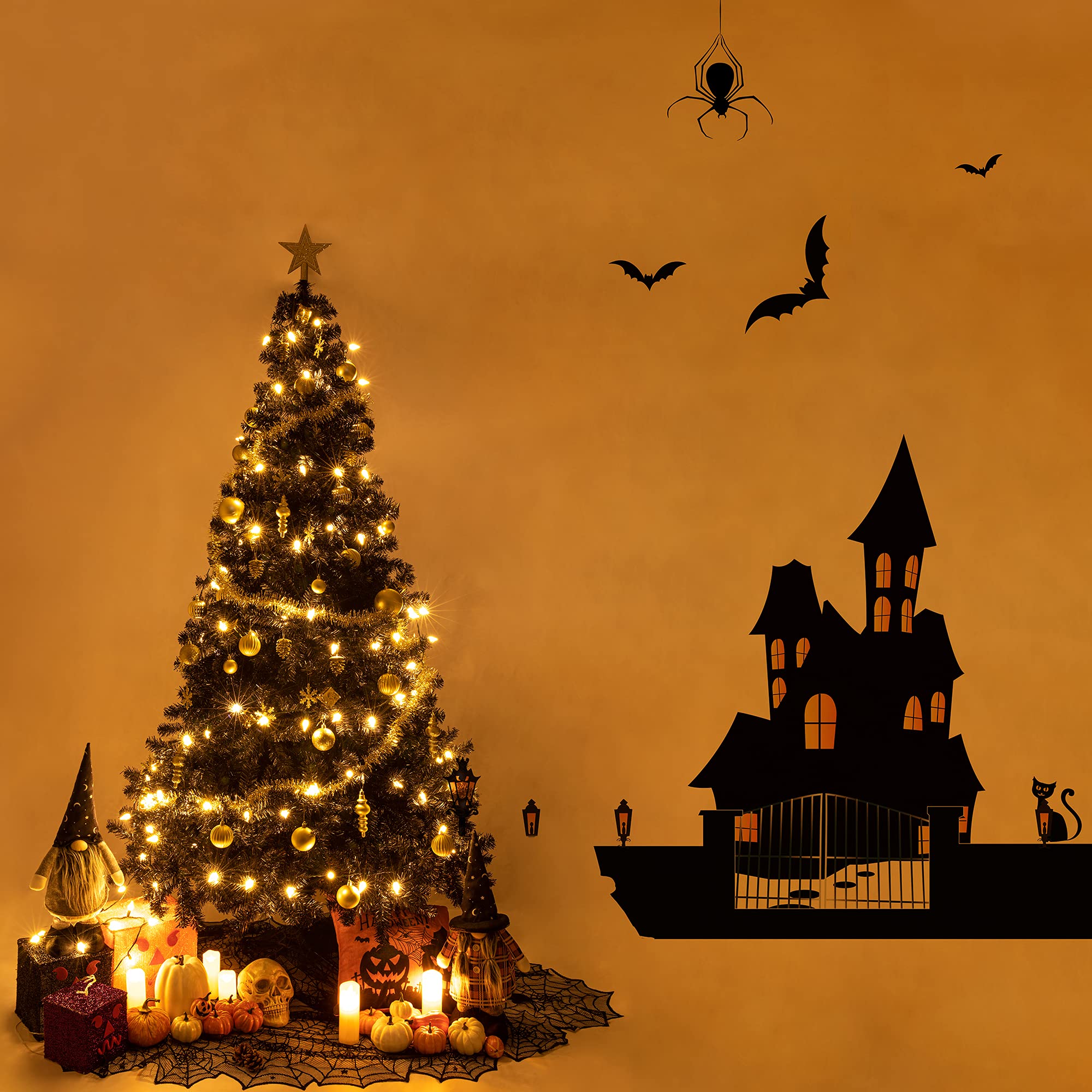 Foto 3 | Árbol De Navidad Sunnyglade, Pvc Negro, 1,2 M, Con Soporte De Metal - Venta Internacional.