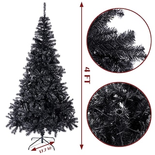 Foto 6 | Árbol De Navidad Sunnyglade, Pvc Negro, 1,2 M, Con Soporte De Metal - Venta Internacional.