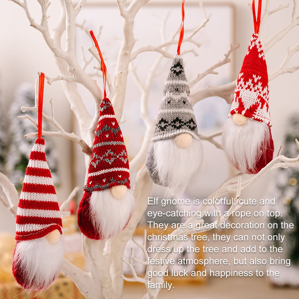 Foto 5 pulgar | Colgante De Navidad Para Colgar En Forma De Árbol, Gnomos Elfos De Peluche - Venta Internacional.