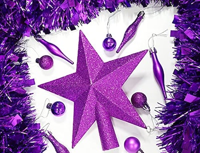 Foto 2 | Decoración Con Forma De Estrella En La Copa De Un Árbol Con - Venta Internacional.