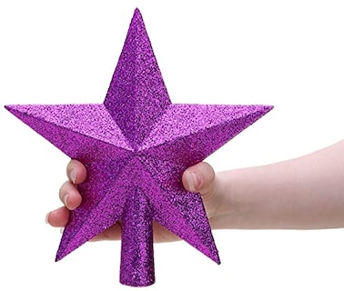 Foto 3 | Decoración Con Forma De Estrella En La Copa De Un Árbol Con - Venta Internacional.
