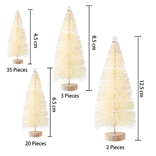 Foto 3 pulgar | Miniárboles De Navidad Artificiales Satinior, 60 Unidades Con Base - Venta Internacional.