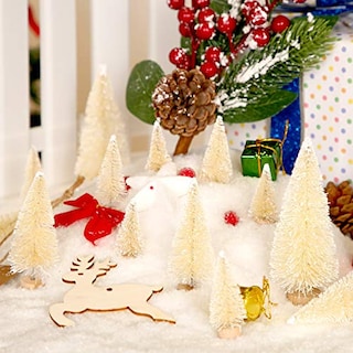 Foto 4 | Miniárboles De Navidad Artificiales Satinior, 60 Unidades Con Base - Venta Internacional.