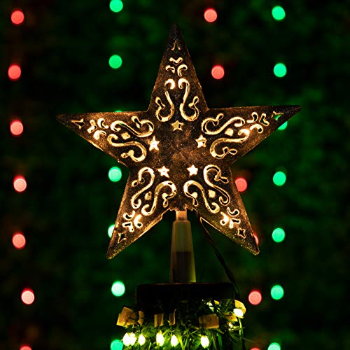 Foto 5 pulgar | Decoración Para Árbol De Navidad Brightown Iluminada Con Pentagrama 3d De 20 Cm - Venta Internacional.