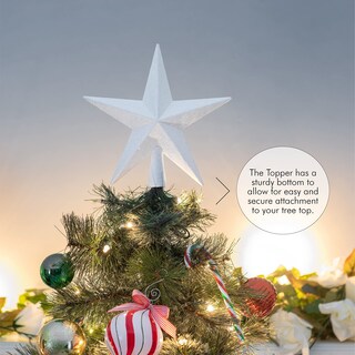 Foto 4 | Adorno Para Árbol, Estrella Con Purpurina, 20 Cm, Decoración Navideña - Venta Internacional.